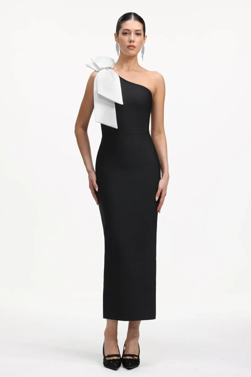 Vestido Maxi Yamaly com Laço Ombro Único
