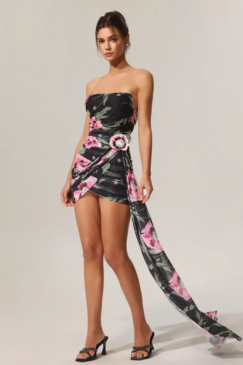 Vestido Mini Orli com Flores Estampadas