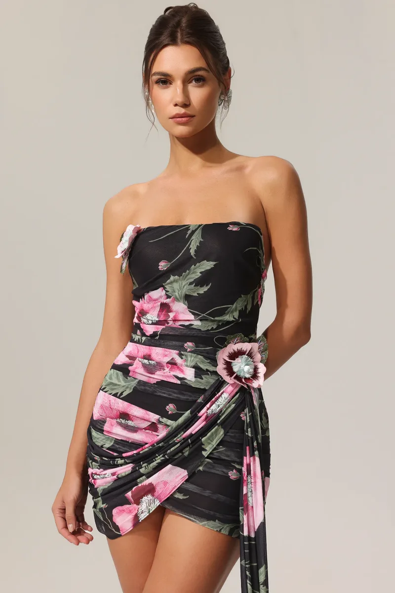Vestido Mini Orli com Flores Estampadas