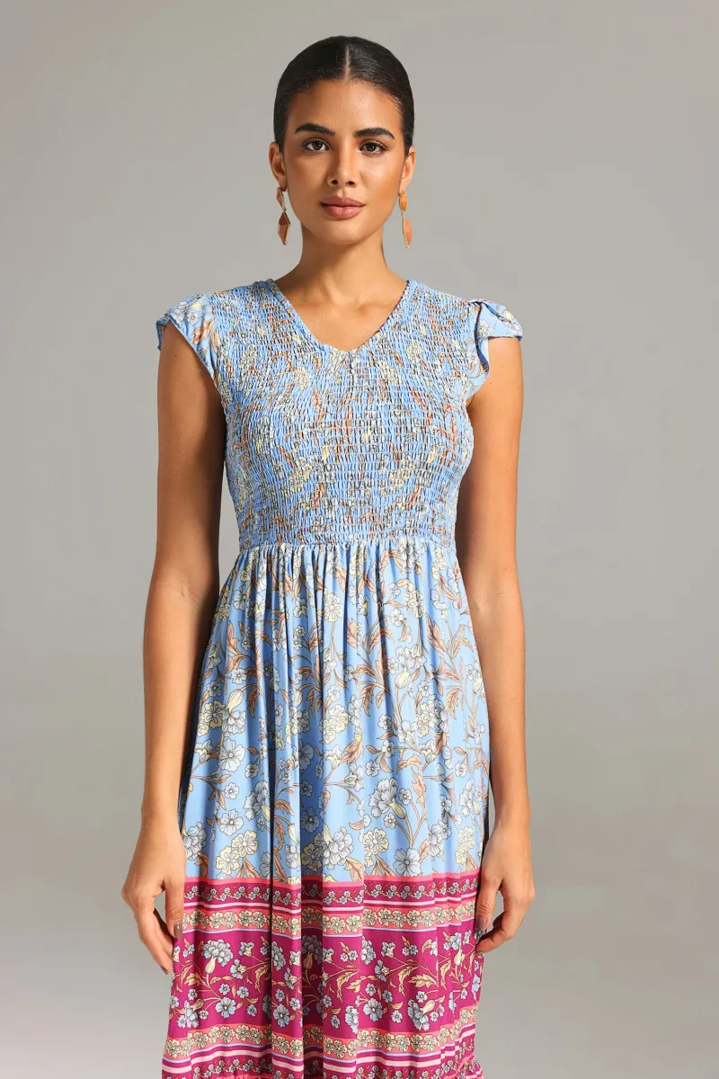 Vestido Midi Saraja com Estampa