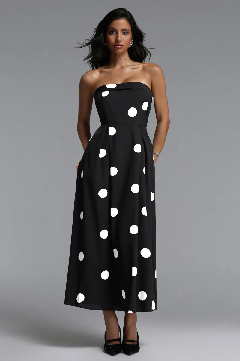 Vestido Midi Marley com Poá