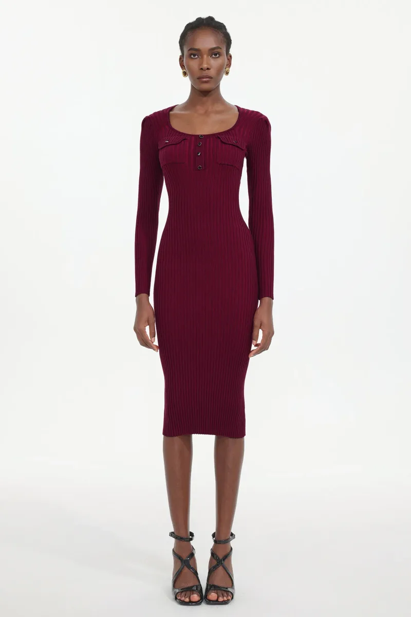 Vestido Midi Pelosy em Tricô