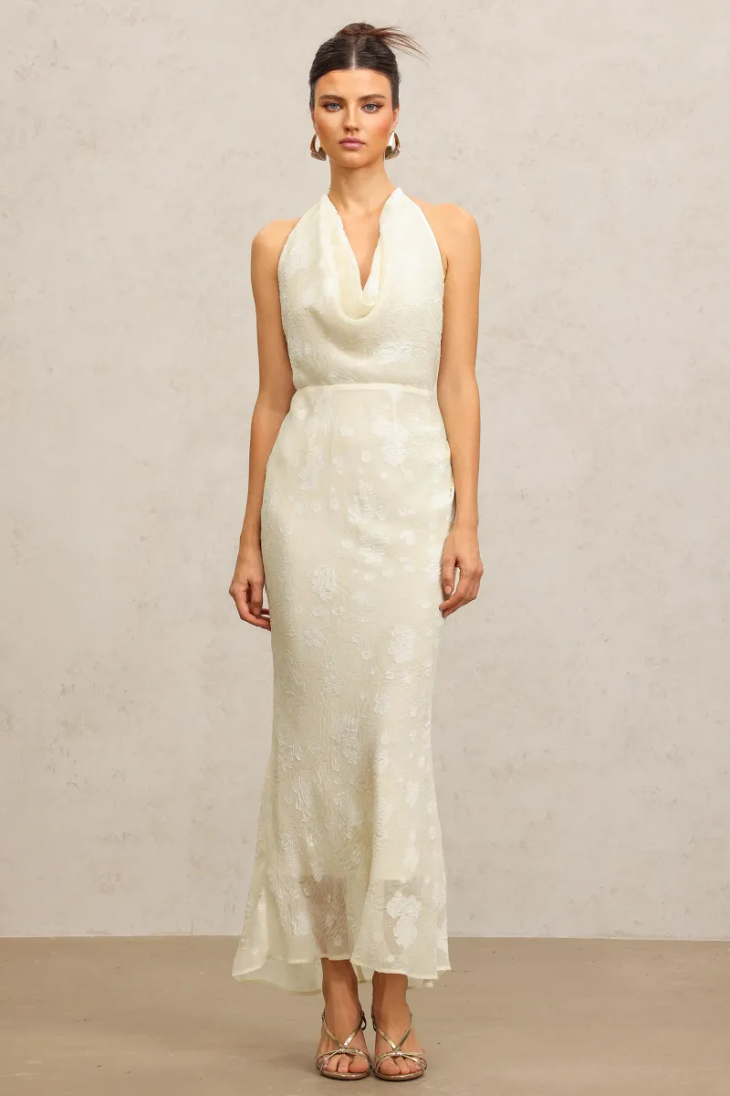 Vestido Maxi Ella Sem Mangas com Pregas