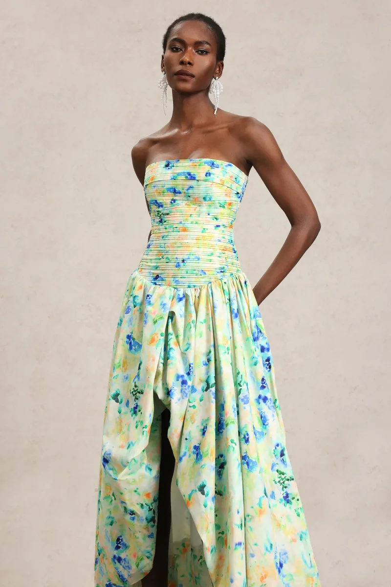 Vestido Maxi Liliana Sem Mangas com Estampa Floral