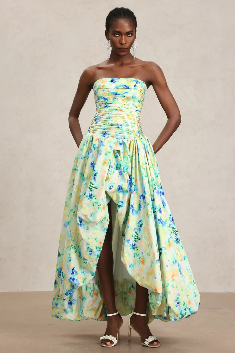Vestido Maxi Liliana Sem Mangas com Estampa Floral