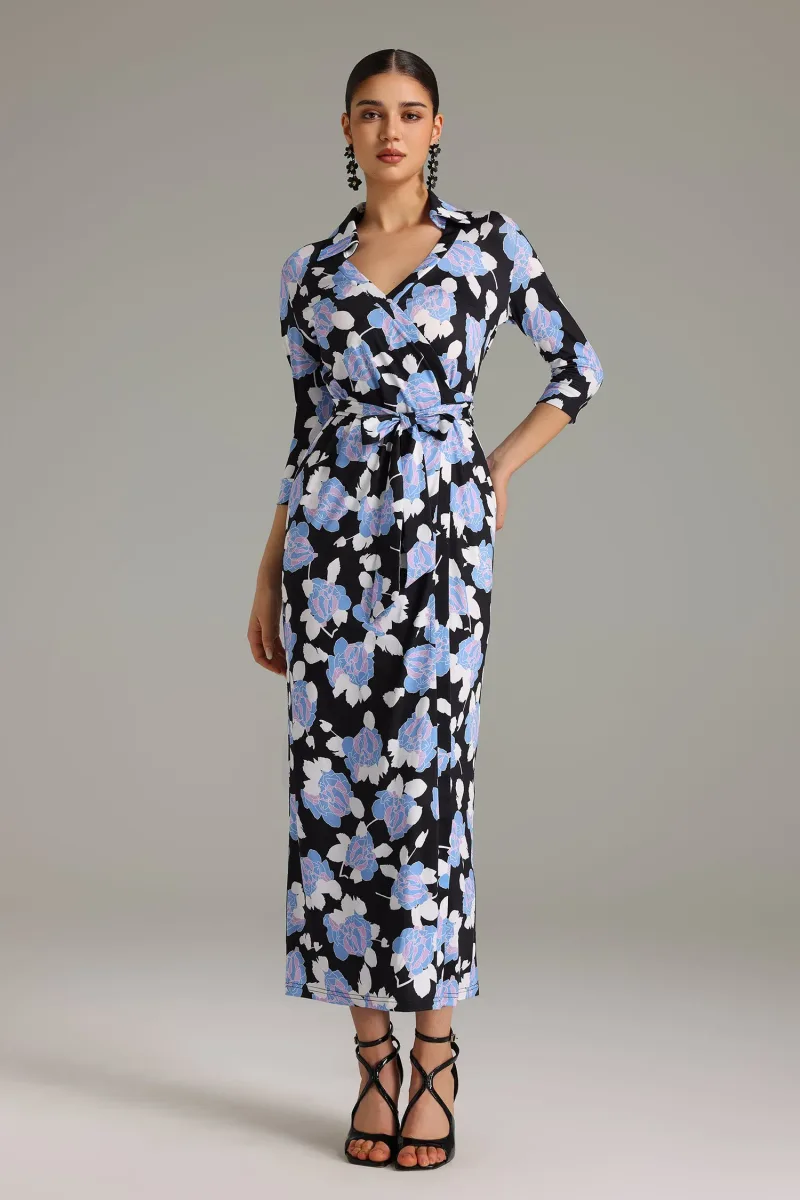 Vestido Maxi Kahlo com Estampa Floral