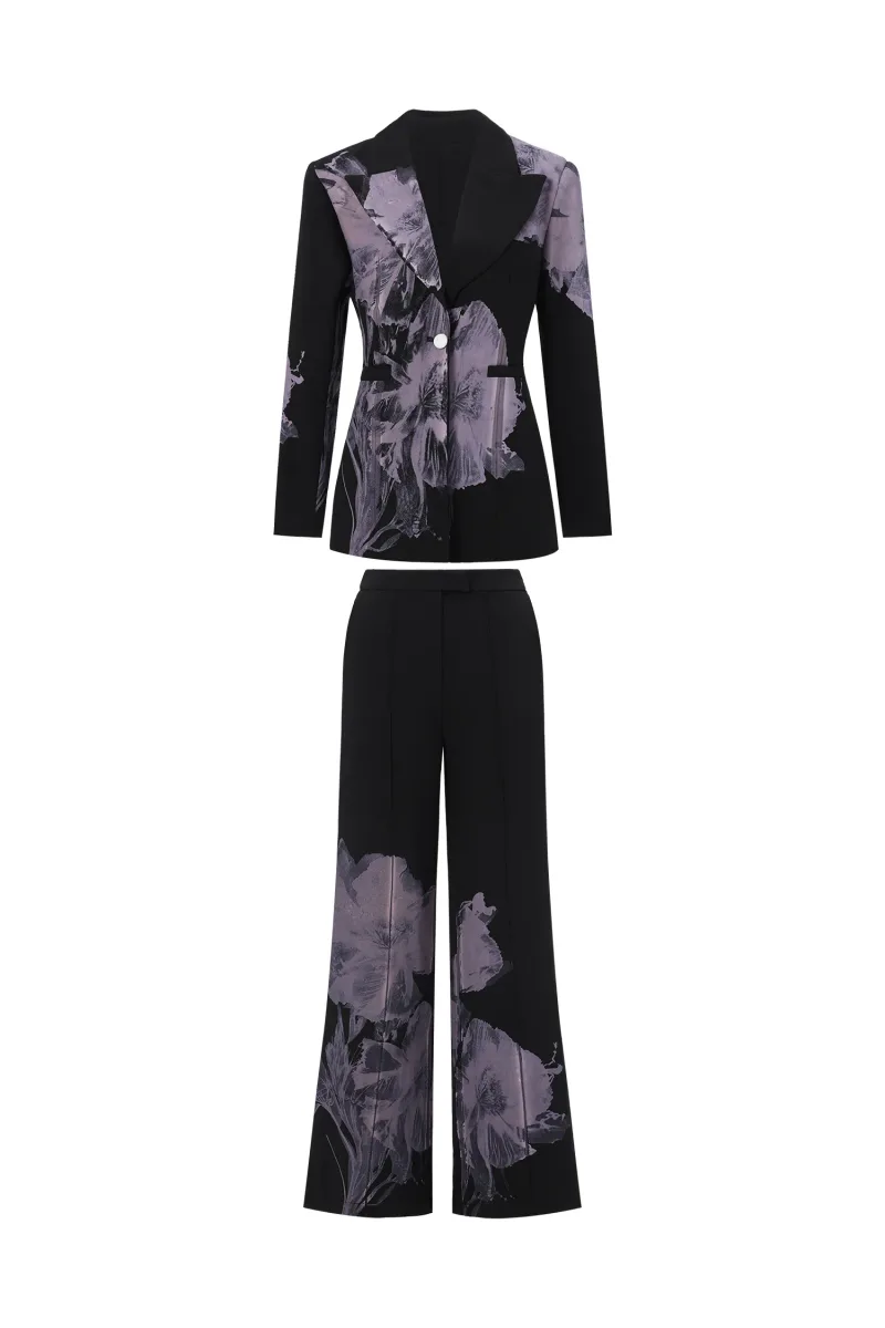Conjunto Garina com Estampa Floral Assimétrica
