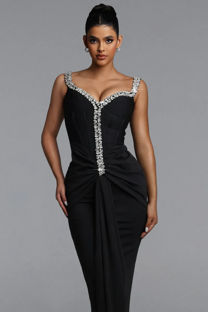 Vestido Indigo Bandage com Strass